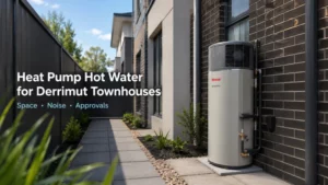 Heat Pump Hot Water for Derrimut Townhouses: Space, Noise and Approval Questions